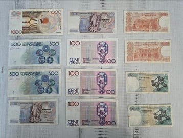 België. - 12 Banknotes - Various Dates (Zonder minimumprijs)