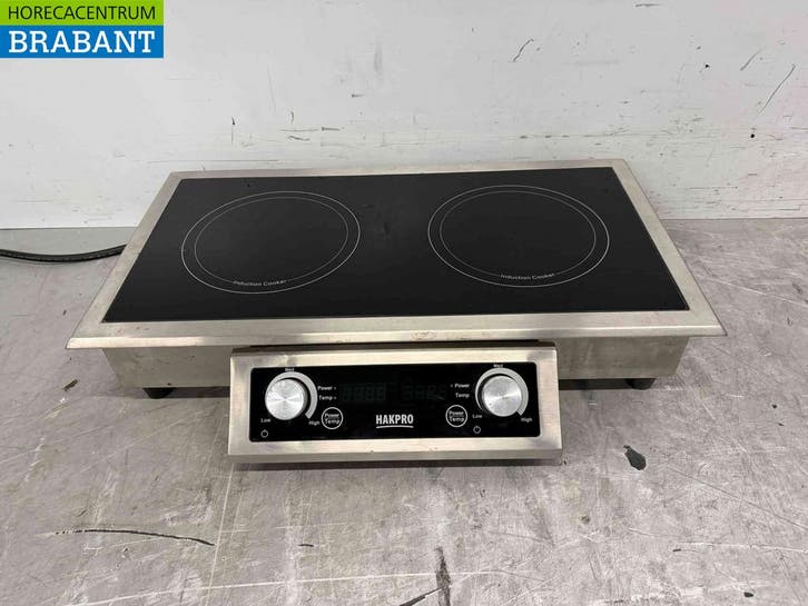 RVS Inbouw Inductiefornuis met 2 pitten 7 kW 400V Horeca, Zakelijke goederen, Horeca | Keukenapparatuur, Ophalen of Verzenden
