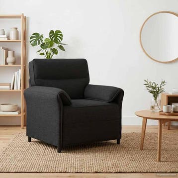 vidaXL 1-Zits bank / zetel Zwart 88 x 83 x 95 cm Stof, Verzenden, Nieuw