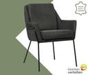 Leren eetkamerstoel Mix - Kenia Antracite (grijs) - Poten, Huis en Inrichting, Stoelen, Bohemian, Industrieel, Modern, Scandinavisch