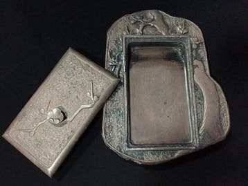 Japanese - Beeld, Heavy Japanese Vintage Inkstone with Cover
