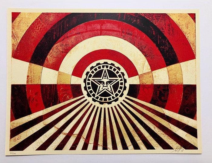 Shepard Fairey (OBEY) (1970) - Tunnel Vision (Gold), Antiquités & Art, Art | Objets design