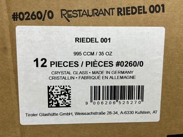 Riedel - Verre à vin (12) - Restaurant 001 - Cristal
