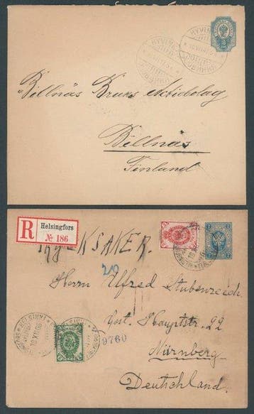 Finlande 1891/1918 - Une grande collection de marques russes, Gestempeld