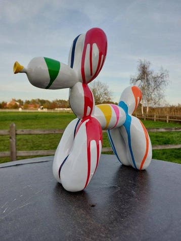 Statue, street Art balloon dog - 28 cm - polyrésine
