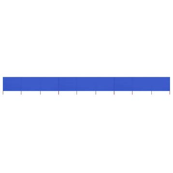 vidaXL Windscherm 9-panelen 1200x120 cm stof azuurblauw, Verzenden, Nieuw