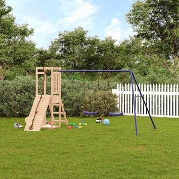 vidaXL Speelhuis massief grenenhout, Kinderen en Baby's, Speelgoed | Buiten | Speeltoestellen, Verzenden, Nieuw