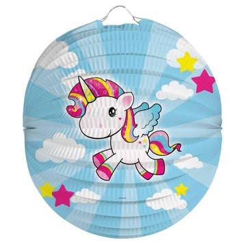 Unicorn Lampion 22cm, Verzenden