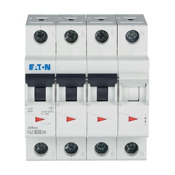 Eaton Faz 3P+N Disjoncteur 20A Courbe B 15kA - 278950, Verzenden
