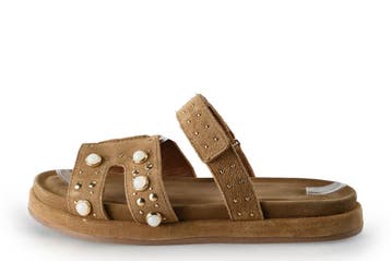 Manfield Slippers in maat 39 Cognac, Slippers, Overige kleuren, Verzenden, Manfield
