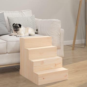 vidaXL Huisdierentrap 40x49x47 cm massief grenenhout, Dieren en Toebehoren, Verzenden, Nieuw