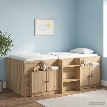 vidaXL Bedkast 2 pcs Artisanaal eiken 66 x 35 x 48 cm, Verzenden, Nieuw