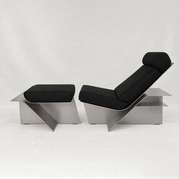 Deta Studio - Loungestoel met voetenbank - 120° Chaise