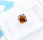 1 pcs Diamant (Natuurlijk gekleurd) - 0.77 ct - Cushion -