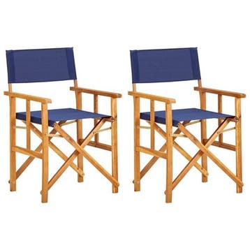 Acacia regisseursstoelen (2st) | Retour deal | Sla nu toe, Verzenden, Zo goed als nieuw, Hout, Inklapbaar