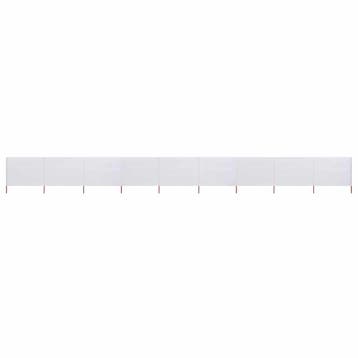 vidaXL Windscherm 9-panelen 1200x120 cm stof zandwit, Verzenden
