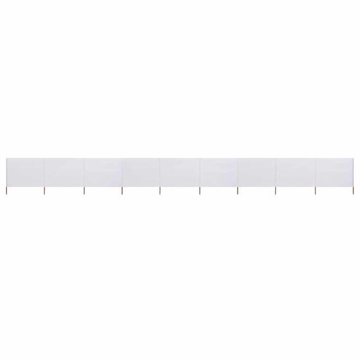 vidaXL Windscherm 9-panelen 1200x120 cm stof zandwit, Jardin & Terrasse, Parasols, Envoi