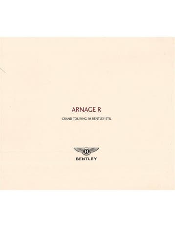 2002 BENTLEY ARNAGE R BROCHURE DUITS, Nieuw