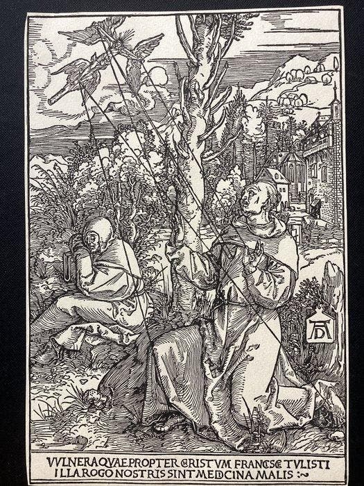 Albrecht Dürer (1471-1528), after - Saint Francis receiving, Antiquités & Art, Antiquités | Livres & Manuscrits