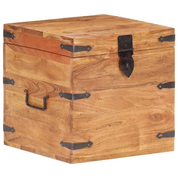 vidaXL Kist 40x40x40 cm massief acaciahout, Verzenden