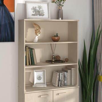 vidaXL Opzetkast HAMAR 85x35x100 cm massief grenenhout, Huis en Inrichting, Kasten | Dressoirs, Verzenden, Nieuw