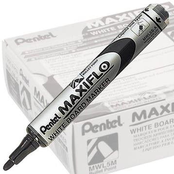 Maxiflo Whiteboard Marker MWL5M Zwart - 12 stuks, Ophalen of Verzenden, Overige typen