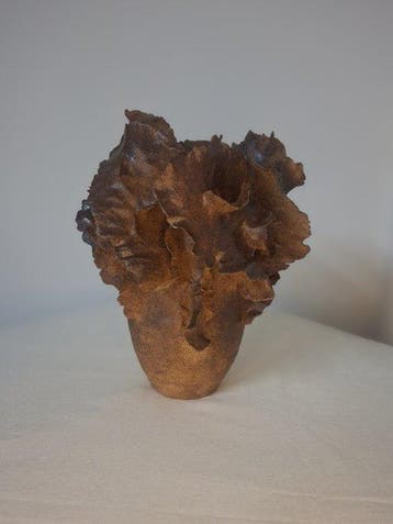 sculptuur, Skulptur, Wellen der Veränderung - 27 cm - Klei -