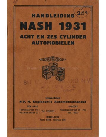 1931 NASH INSTRUCTIEBOEKJE NEDERLANDS