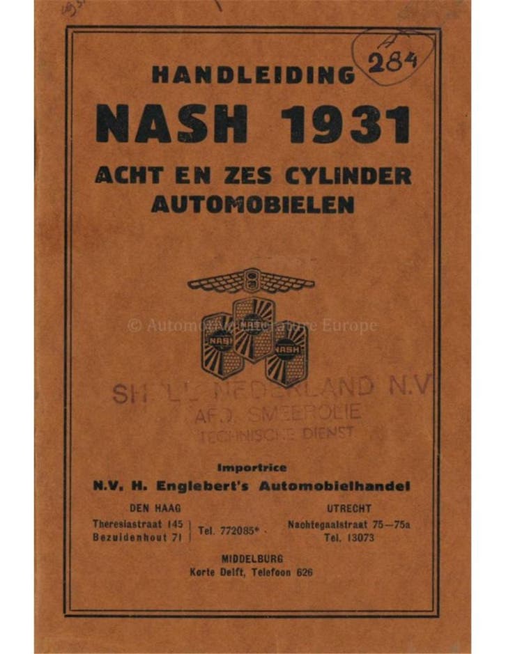 1931 NASH INSTRUCTIEBOEKJE NEDERLANDS, Autos : Divers, Modes d'emploi & Notices d'utilisation