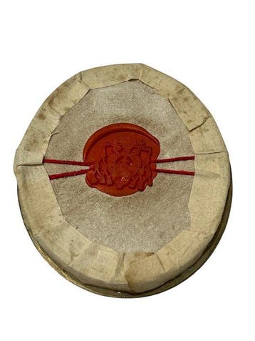 Reliekhouder - Brons, Gouden cartouche, Glas, Textiel - 20e