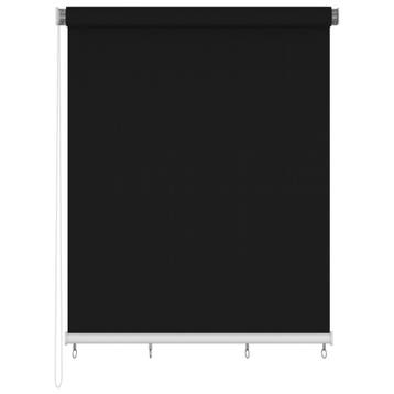 vidaXL Rolgordijn voor buiten 220x230 cm zwart, Verzenden, Nieuw