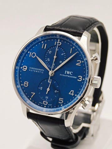 IWC - Portugieser Chronograph Blue Dial “Full Set” -
