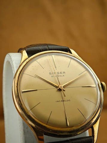 Singer - 21 Jewels Incabloc – Vintage Swiss Mechanical Watch