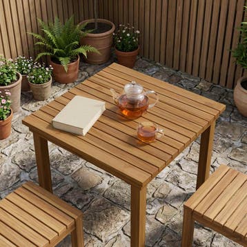 vidaXL Tafelblad 60 x 60 x 3,5 cm Vierkant Massief Teakhout, Verzenden