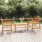 vidaXL Tuinstoelen 2 st 91x62x94 cm massief teakhout, Jardin & Terrasse, Verzenden