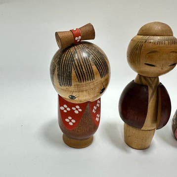 Sculpture, Creative Kokeshi Dolls,Hand Made Folk Art From