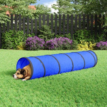 vidaXL Hondentunnel Ø 40 x 200 cm polyester blauw, Verzenden