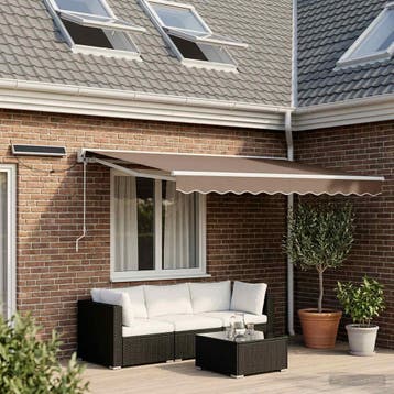 vidaXL Elektrisch Uitschuifbare Zonneluifel Taupe 3 x 2,5 m, Verzenden