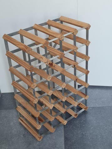 Porte-bouteilles - rangement à vin pour 28 bouteilles - bois