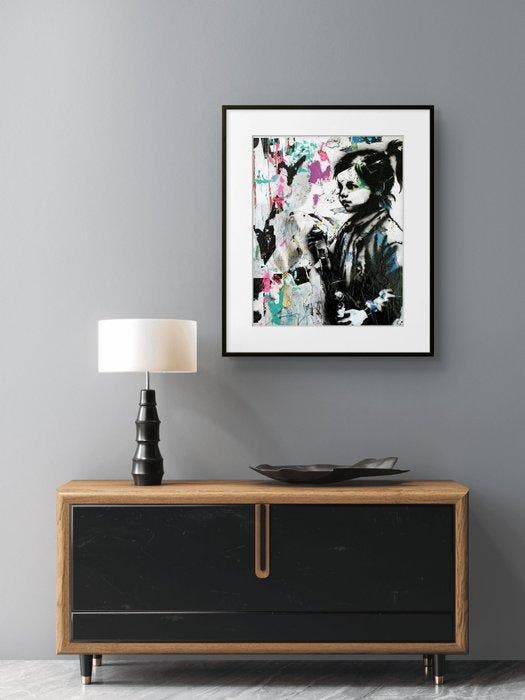 lasveguix (1986) - Little Girl, Antiquités & Art, Art | Peinture | Moderne