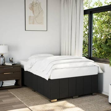 vidaXL Bedframe zonder matras 120x200 cm stof zwart, Verzenden