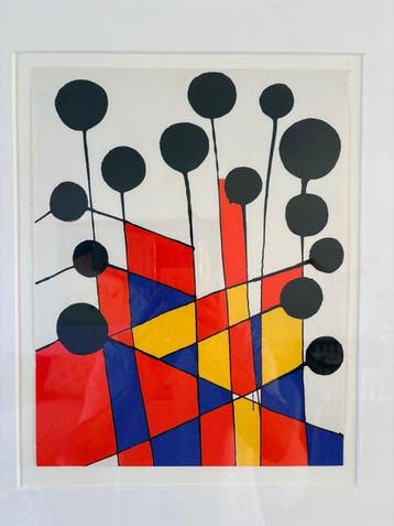 Alexander Calder (1898-1976) - Mosaique et ballons noirs