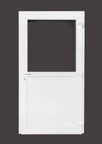 PVC Deur 1/2 glas Premium b110xh210 cm wit R, 100 tot 120 cm, Nieuw, Ophalen of Verzenden, Buitendeur