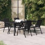 vidaXL 5-delige Tuinset zwart, Verzenden, Nieuw, Tuinset