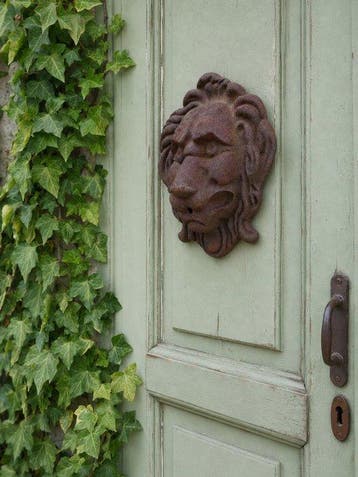 Fontein - 2000-2010 - wandplaat stoere leeuw