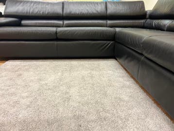 Ewald Schillig Design zetel - Zwarte Echte Lederen Hoeksalon, Huis en Inrichting, Ophalen of Verzenden, Nieuw