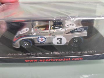 Spark 1:43 - Model raceauto - Porsche 908/03 Martini Winner, Nieuw