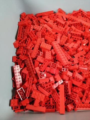 Lego - geen serie - 02. Partij van 1000 rode bouwstenen -, Nieuw