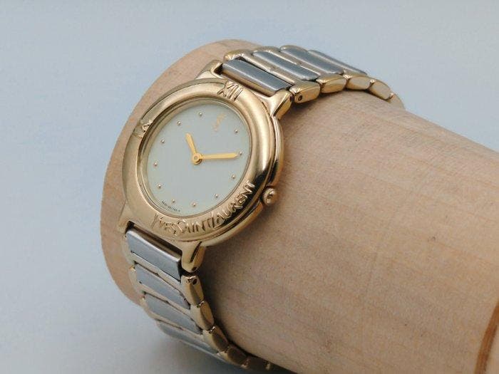 Yves Saint Laurent - Round Logo Bezel - Zonder minimumprijs, Handtassen en Accessoires, Horloges | Heren