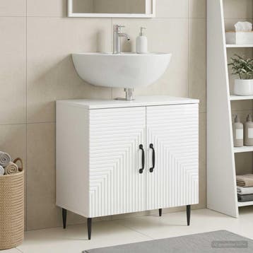vidaXL Wastafel kabinet voor de badkamer HAARLEM Hoogglans, Verzenden